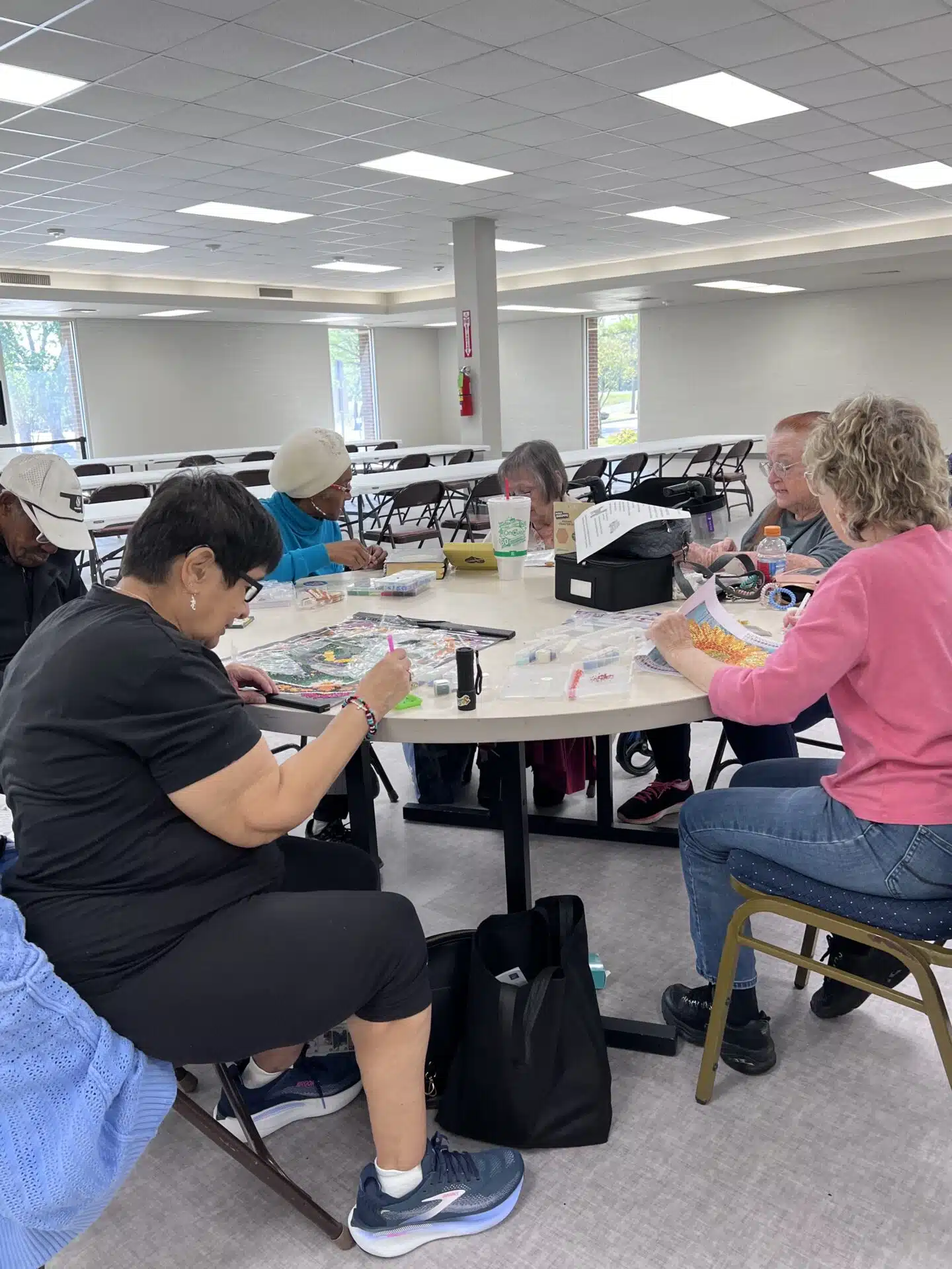 Del City Crafters working on projects